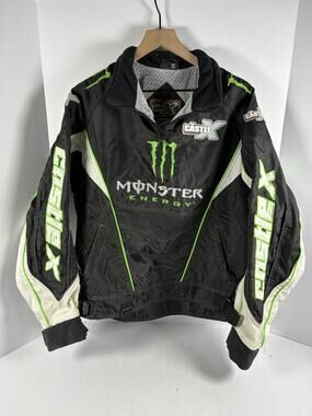 Castle X Monster Energy #68 Hibbert Racing Jacket Black Green Men’s S Small